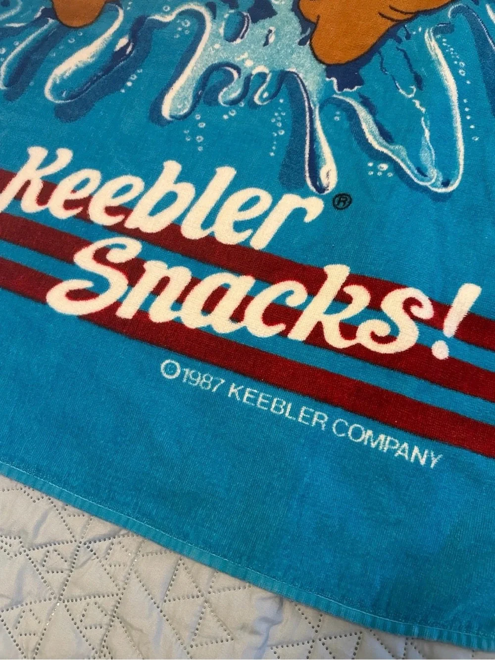 Keebler Elf Make A Splash Keebler Snacks Vintage 1987 Beach Towel Like New